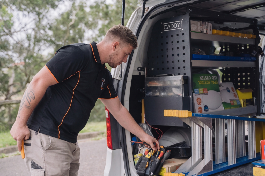 Licensed Millers Point electrician working on a residential job